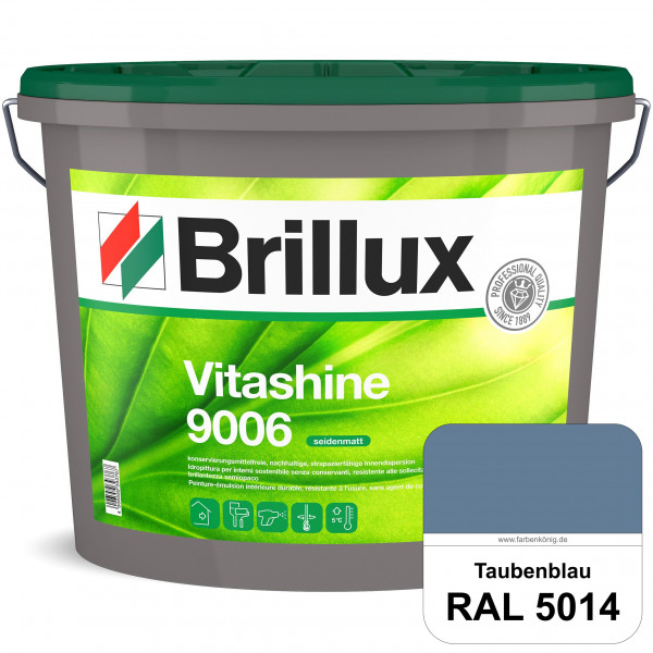 Vitashine 9006 (RAL 5014 Taubenblau) hochwertige konservierungsmittelfreie und seidenmatte Innendisp