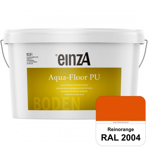 einzA Aqua-Floor PU (RAL 2004 Reinorange) seidenglänzender Acryl-PU-Bodenbeschichtung