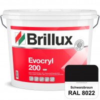 Evocryl 200 (RAL 8022 Schwarzbraun) Verschmutzungsunempfindliche 100% Reinacrylat Fassadenfarbe