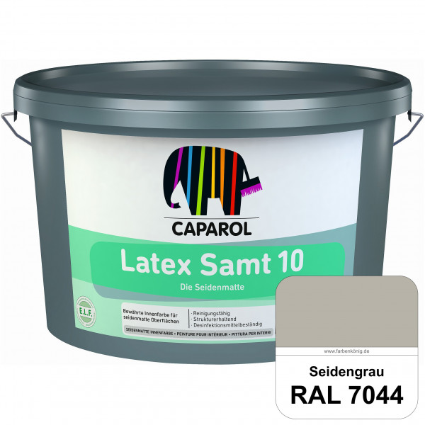Latex Samt 10 (RAL 7044 Seidengrau) beanspruchbare seidenmatte Latexfarbe (Innen)