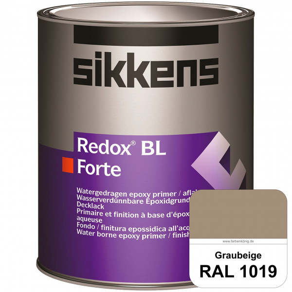 Redox BL Forte (RAL 1019 Graubeige) seidenmatte & wasserbasierte 2-K-Epoxidharzlack (innen)