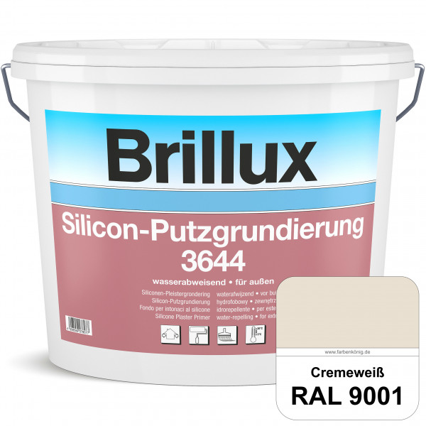 Silicon-Putzgrundierung 3644 (RAL 9001 Cremeweiß) Haftvermittelnde & quarzhaltige Grundierfarbe auf