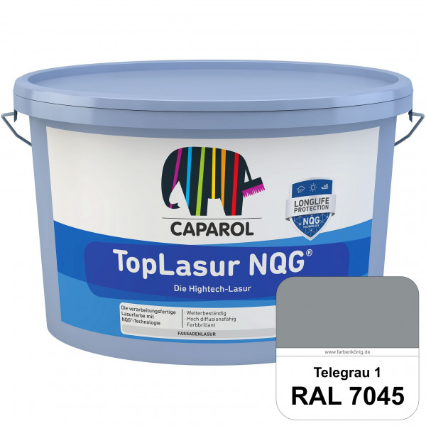 TopLasur NQG® (RAL 7045 Telegrau 1) Verarbeitungsfertige Lasur auf Basis der Nano-Quarz-Gitter Techn