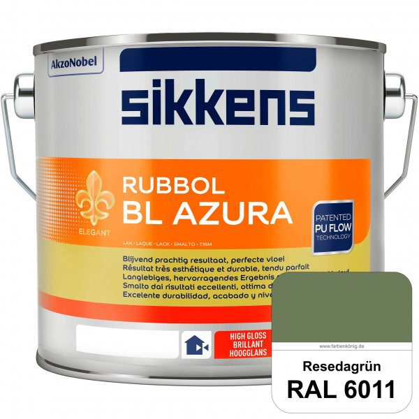 Rubbol BL Azura (RAL 6011 Resedagrün) PU-Hochglanzlack (wasserbasiert) innen & außen