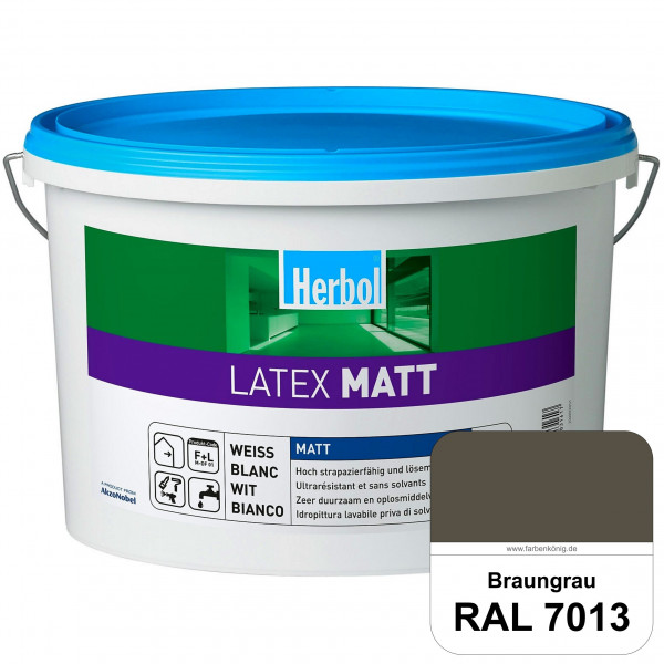 Latex Matt (RAL 7013 Braungrau) Matte Latexfarbe mit hoher Strapazierfähigkeit