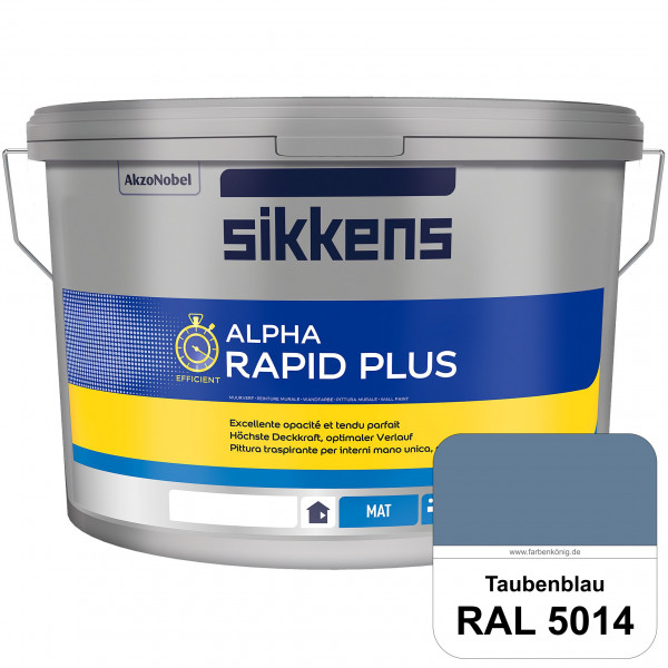 Alpha Rapid Plus (RAL 5014 Taubenblau) Hochwertige & stumpfmatte Wandfarbe für mittlere Belastungen