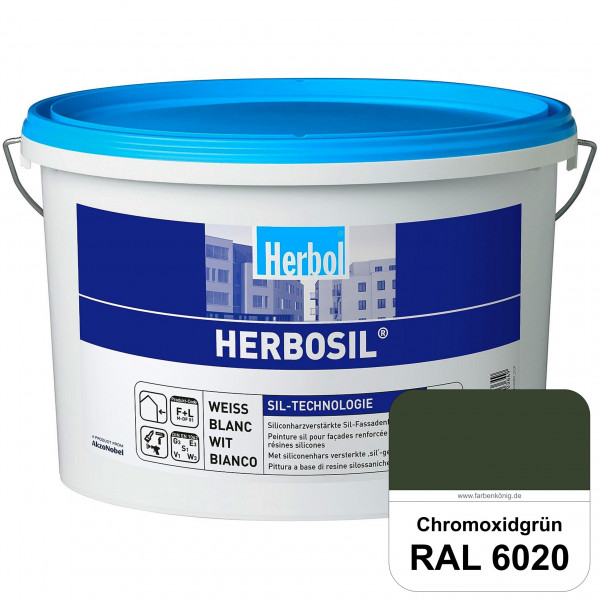 Herbosil (RAL 6020 Chromoxidgrün) streiflichtunempfindliche siliconharzverstärkte Fassadenfarbe
