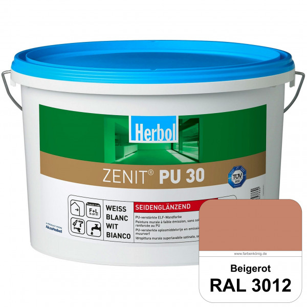 Zenit PU 30 (RAL 3012 Beigerot) seidenglänzende und strapazierfähige PU-Wandfarbe