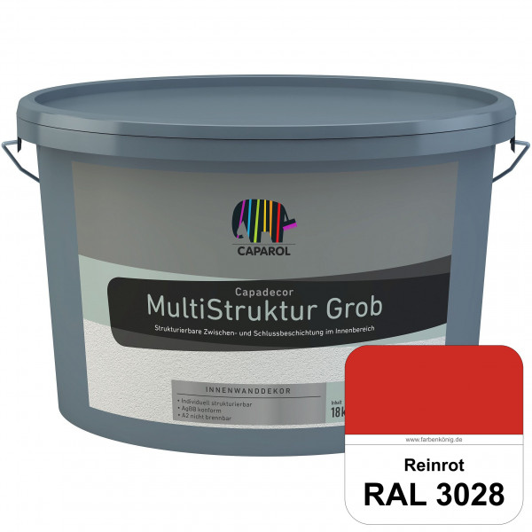 Capadecor MultiStruktur grob (RAL 3028 Reinrot) quarzgefüllte Zwischen- und Schlußbeschichtung in gr