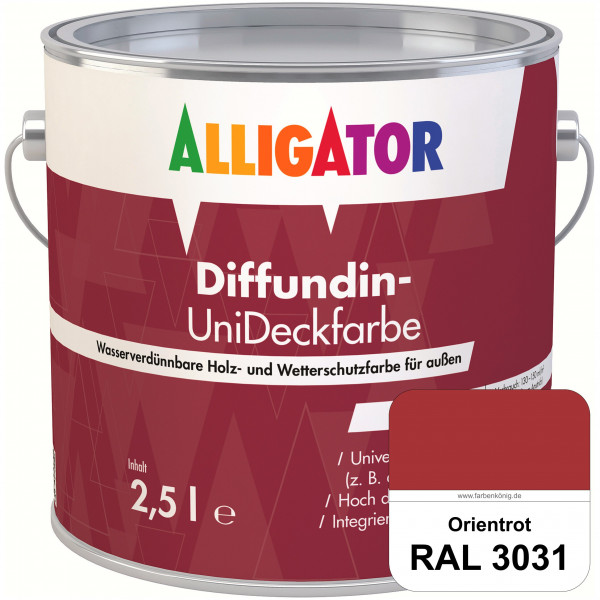 ALLIGATOR Diffundin-UniDeckfarbe (RAL 3031 Orientrot)