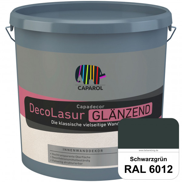 Capadecor DecoLasur Glänzend (RAL 6012 Schwarzgrün) Glänzende Lasurfarbe auf Dispersionsbasis (innen