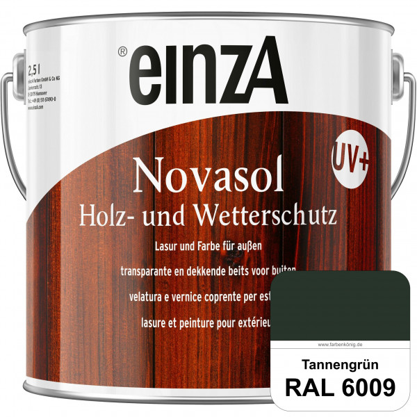 einzA Novasol HW Farbe (RAL 6009 Tannengrün) Deckender Wetterschutz für außen