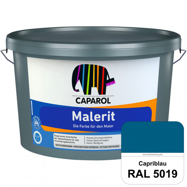 Malerit E.L.F. (RAL 5019 Capriblau) matte Innenfarbe für Neu- & Renovierungsanstriche
