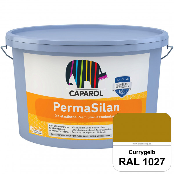PermaSilan (RAL 1027 Currygelb) Elastische, diffusionsoffene Fassadenfarbe mit integrierter Nano-Qua