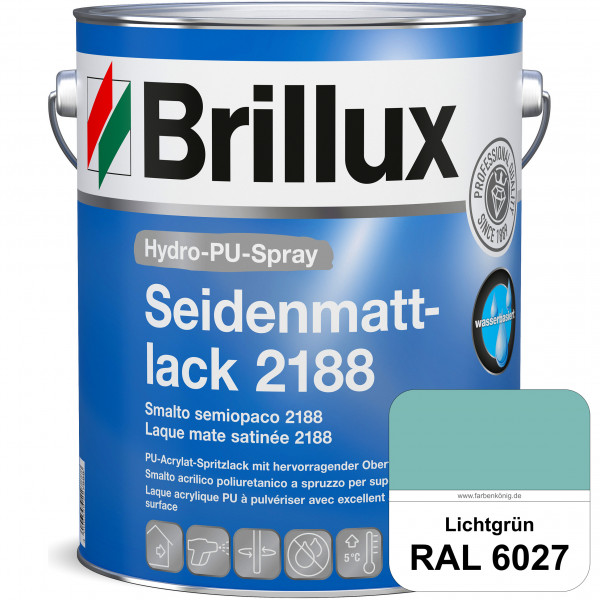 Hydro-PU-Spray Seidenmattlack 2188 (RAL 6027 Lichtgrün) hochwertiger Lack speziell für das XVLP-Spri
