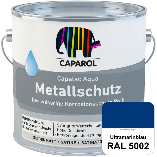 Capalac Aqua Metallschutz (RAL 5002 Ultramarinblau) wasserbasierter Korrosionsschutz für Stahl & ver