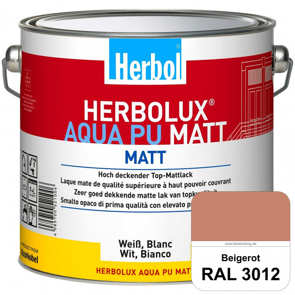 Herbolux Aqua PU Matt (RAL 3012 Beigerot) Top-PU-Mattlack auf Wasserbasis (Innen)