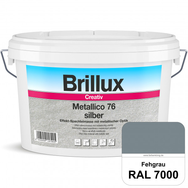 Creativ Metallico 76 (RAL 7000 Fehgrau) Effektspachtelmasse für Oberflächen mit metallischer Optik u