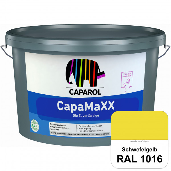 CapaMaXX (RAL 1016 Schwefelgelb) tuchmatte Innenfarbe mit hohem Deckvermögen und Ergiebigkeit