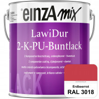 einzA LawiDur 2-K-PU-Buntlack - Seidenglanz (RAL 3018 Erdbeerrot)