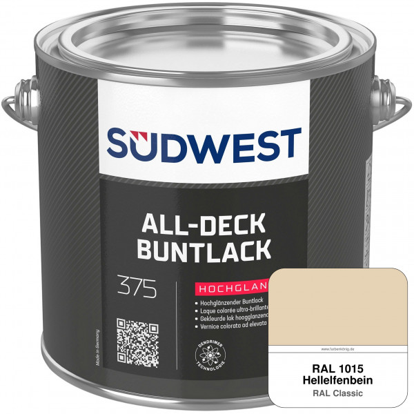All-Deck Buntlack Hochglanz (RAL 1015 Hellelfenbein)