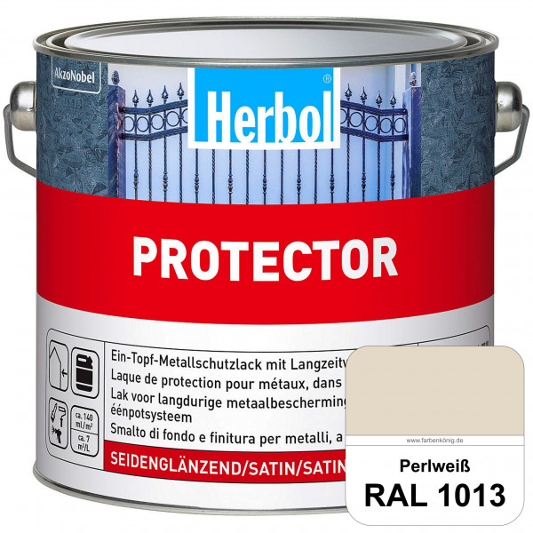 Protector (RAL 1013 Perlweiß) Seidenglänzende Spezialbeschichtung für Eisen- und NE-Metalle (außen)