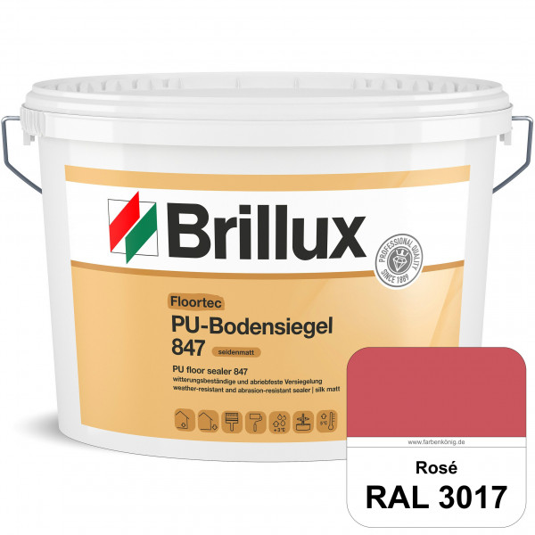 Floortec PU-Bodensiegel ELF 847 (RAL 3017 Rosa) seidenmatt, witterungsbeständig, außen & innen