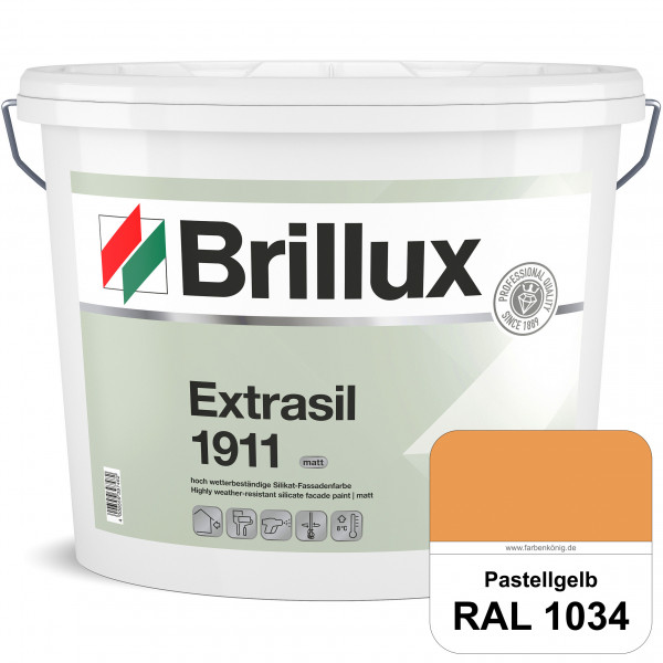 Extrasil 1911 (RAL 1034 Pastellgelb) Fassadenfarbe Silikatbasis für Fassaden- und Egalisierungsbesch