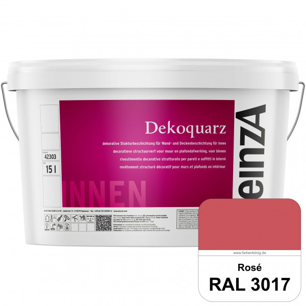 einzA Dekoquarz (RAL 3017 Rosa) Dekorative Strukturbeschichtung für Wand und Decke