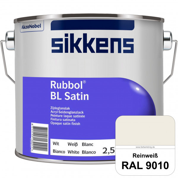 Rubbol BL Satin (RAL 9010 Reinweiß) hochelastischer & seidenglänzender Lack (wasserbasiert) innen &