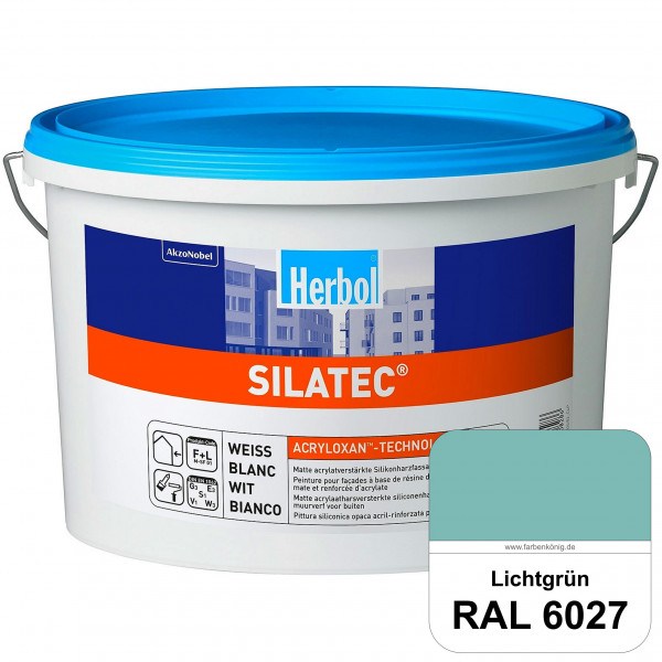 Silatec (RAL 6027 Lichtgrün) Acrylatverstärkte, füllende Siliconharz-Fassadenfarbe