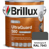 Lignodur UltraGuard 580 (Dauerschutzlasur 580) RAL 7043 Verkehrsgrau B