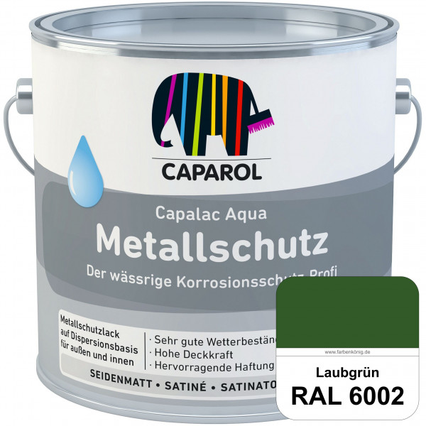 Capalac Aqua Metallschutz (RAL 6002 Laubgrün) wasserbasierter Korrosionsschutz für Stahl & verzinkte
