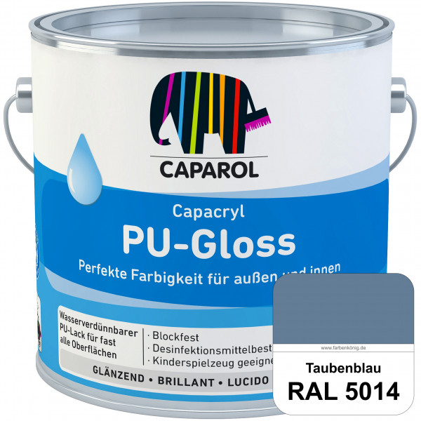 Capacryl PU-Gloss (RAL 5014 Taubenblau) glänzender & wasserbasierter Lack (innen & außen)