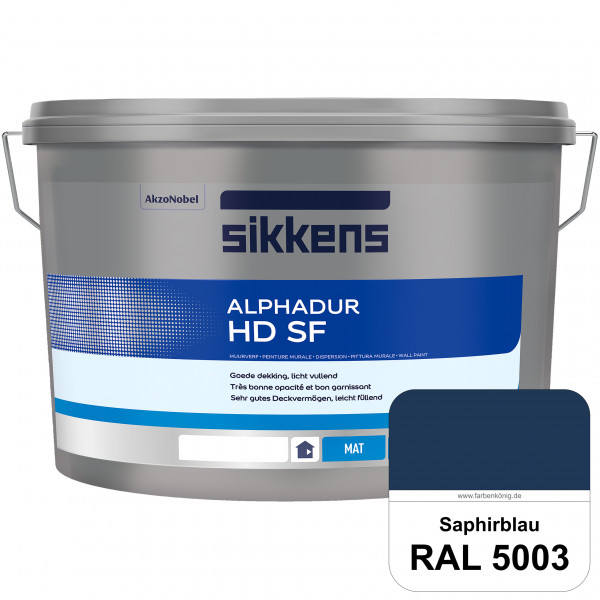 Alphadur HD SF (RAL 5003 Saphirblau) matte hochdeckende waschbeständige Innenwandfarbe