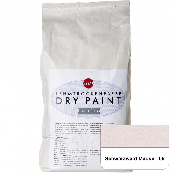 DRY-PAINT Lehmtrockenfarbe - Schwarzwald Mauve - 05