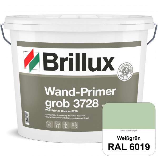 Wand-Primer grob ELF 3728 (RAL 6019 Weißgrün) quarzgefüllte Spezialgrundierfarbe für Gipskarton, Gip