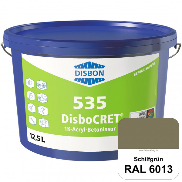 DisboCRET 535 1K-Acryl-Betonlasur (RAL 6013 Schilfgrün) Schutzbeschichtung für Beton im Außenbereich