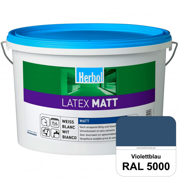 Latex Matt (RAL 5000 Violettblau) Matte Latexfarbe mit hoher Strapazierfähigkeit