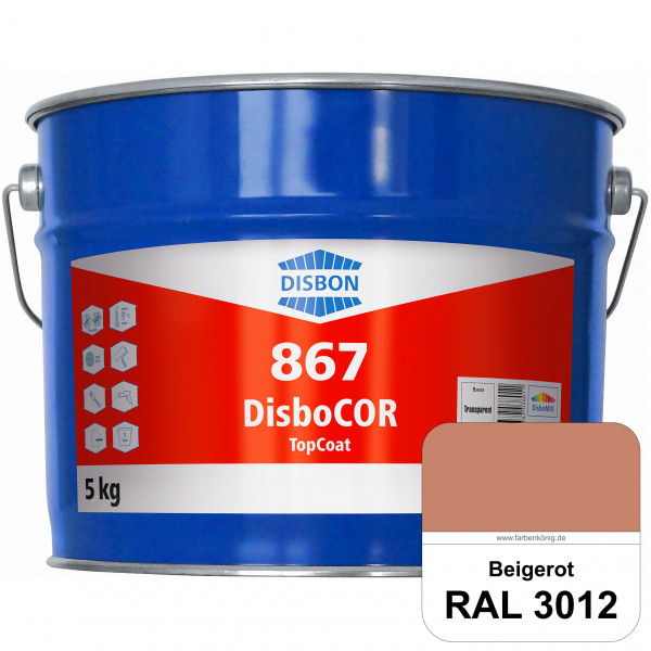 DisboCOR 867 TopCoat (RAL 3012 Beigerot) Anwendungsfreundliche Korrosionsschutz-Deckbeschichtung mit