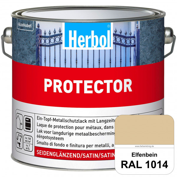 Protector (RAL 1014 Elfenbein) Seidenglänzende Spezialbeschichtung für Eisen- und NE-Metalle (außen)