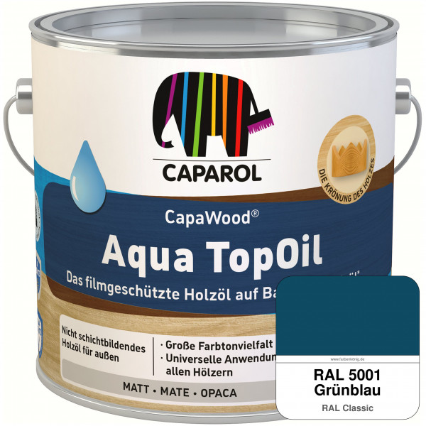 CapaWood® AquaTopOil (RAL 5001 Grünblau)