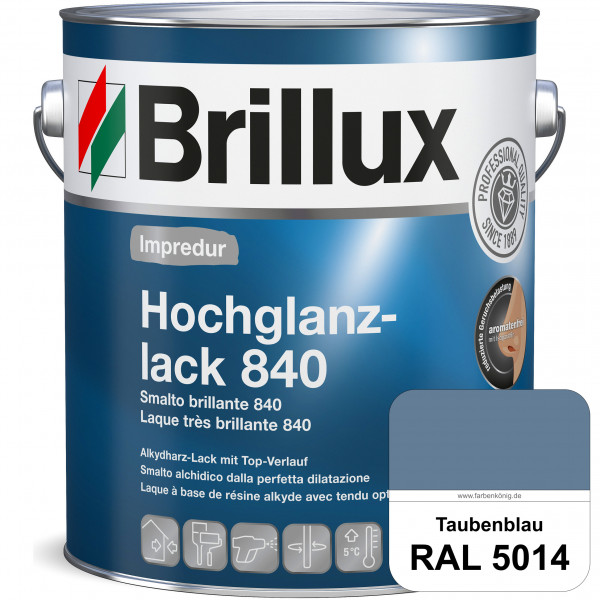Impredur Hochglanzlack 840 (RAL 5014 Taubenblau) für Holz- und Metallflächen (löselmittelhaltig) inn