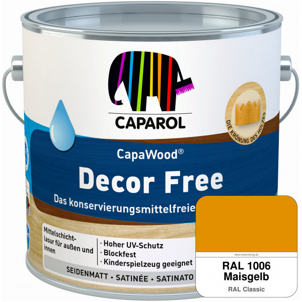 CapaWood® Decor Free (RAL 1006 Maisgelb) - ersetzt Capadur DecorLasur KF
