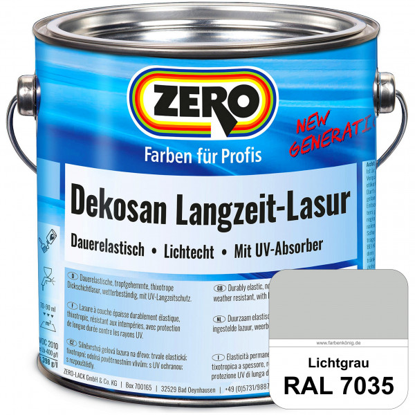 Dekosan Langzeit-Lasur (RAL 7035 Lichtgrau)