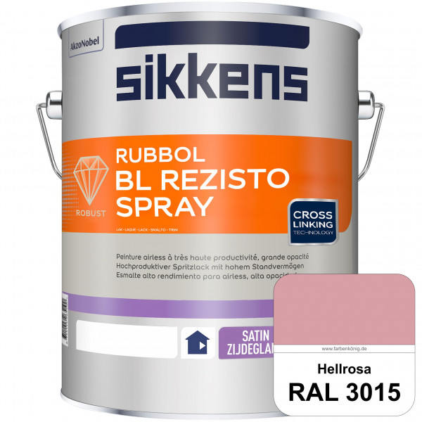Rubbol BL Rezisto Spray (RAL 3015 Hellrosa) Hochwertiger, strapazierfähiger Airlesslack für (innen)