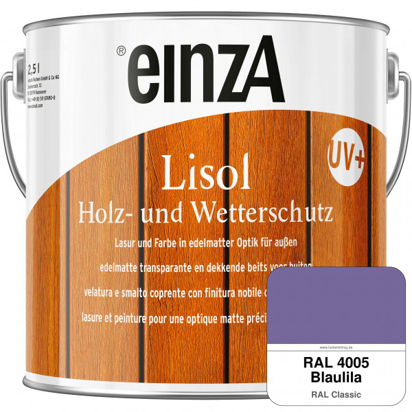 einzA Lisol Holz- und Wetterschutz Lasur und Farbe (RAL 4005 Blaulila)