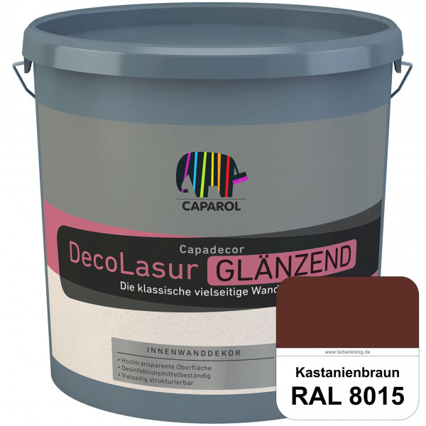 Capadecor DecoLasur Glänzend (RAL 8015 Kastanienbraun) Glänzende Lasurfarbe auf Dispersionsbasis (in