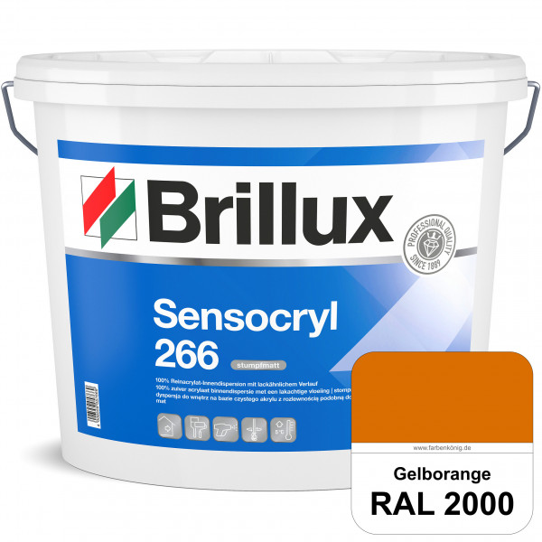 Sensocryl ELF 266 (RAL 2000 Gelborange) stumpfmatte hochwertige Reinacrylat-Innendispersion für Artz