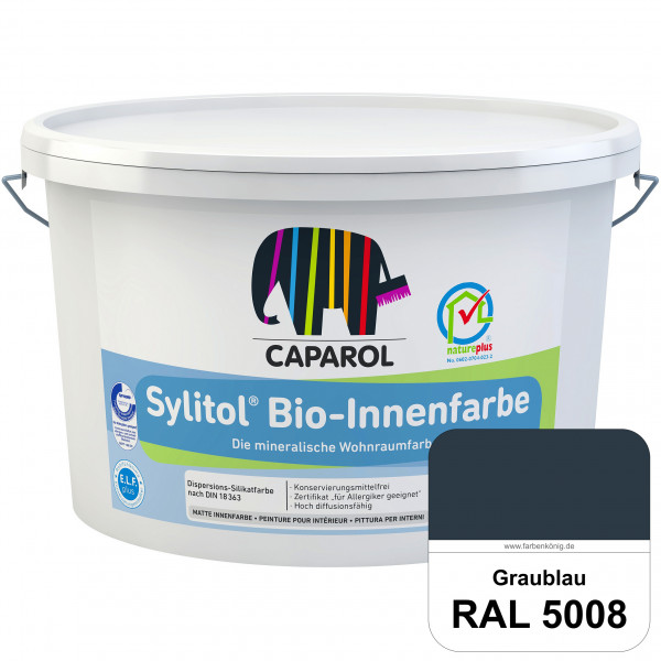 Sylitol® Bio-Innenfarbe (RAL 5008 Graublau) Innenfarbe auf Silikatbasis  für Allergiker